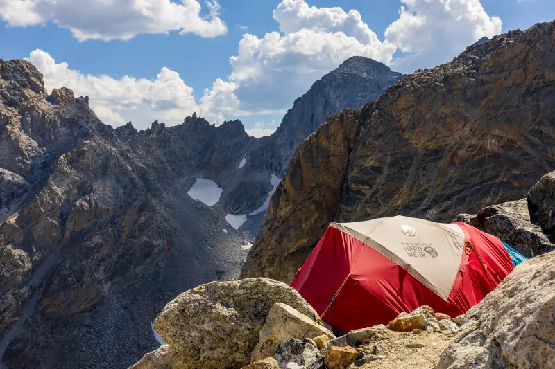 Alpine bivy in the Grand Teton