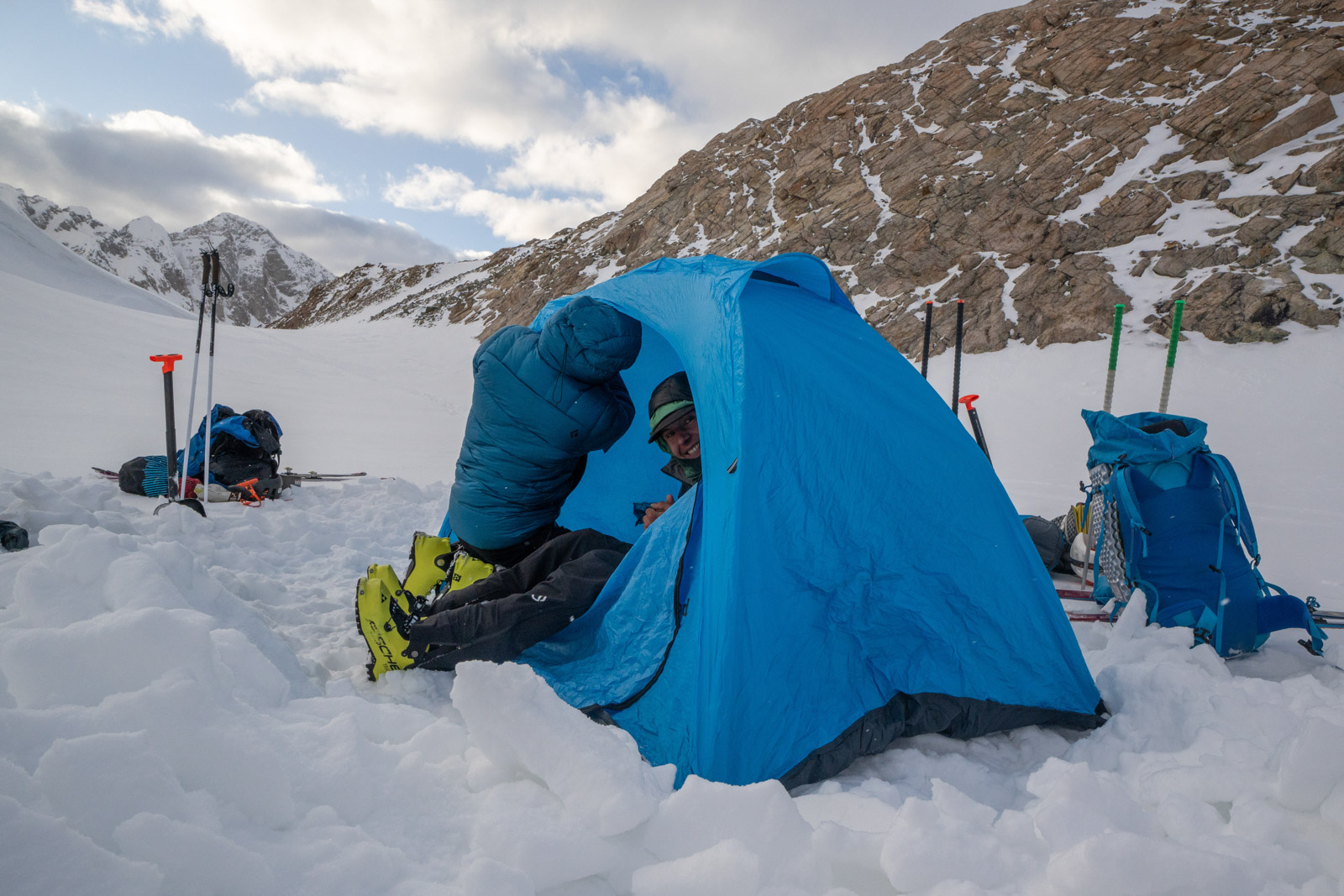 Glacier camping