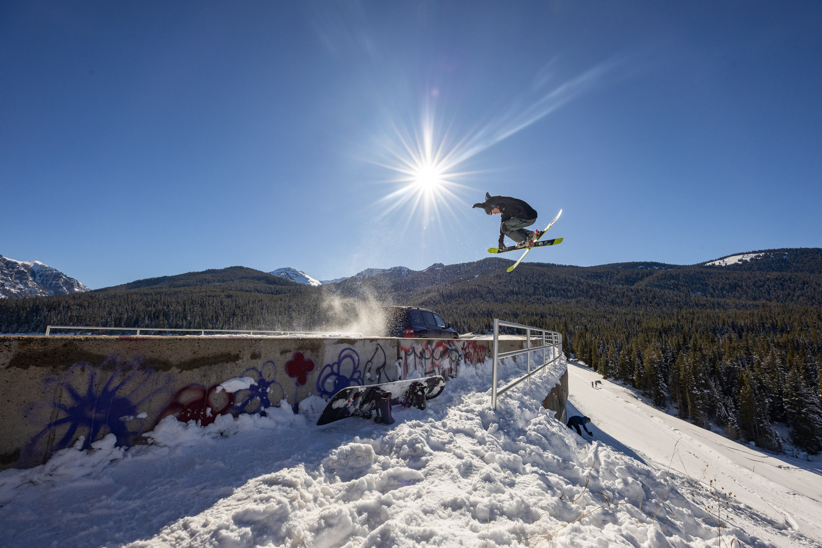 Hyalite Dam jumping