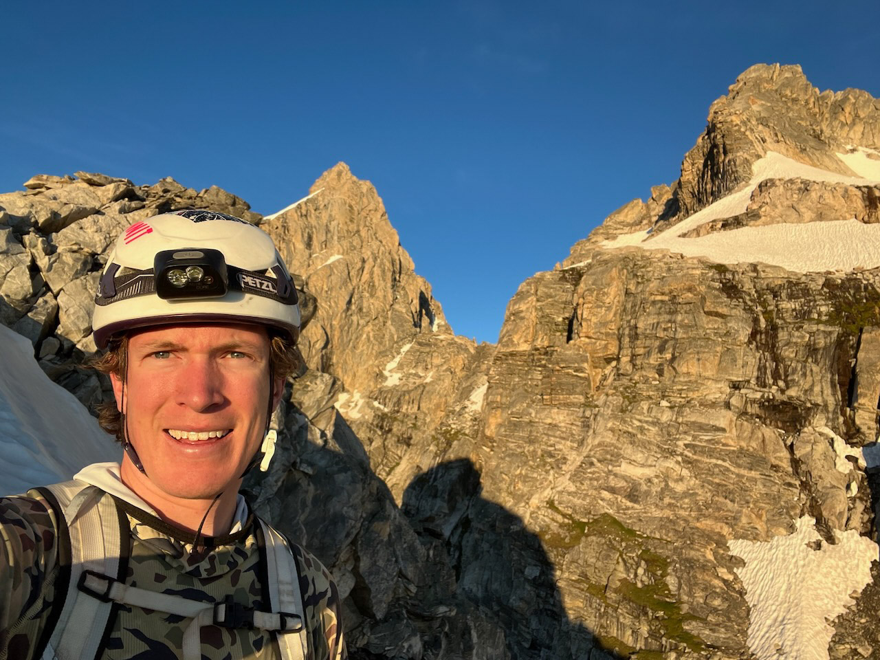 Alpine climbing on the Cathedral Traverse