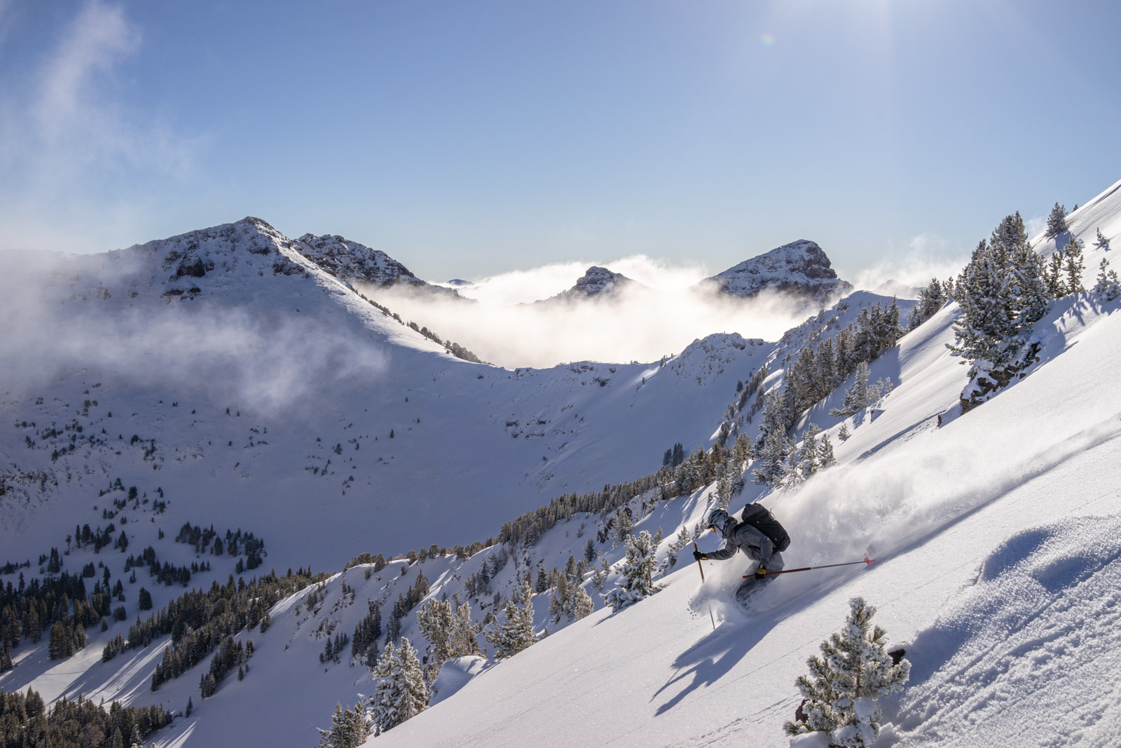 Backcountry skiing in Southwest Montana