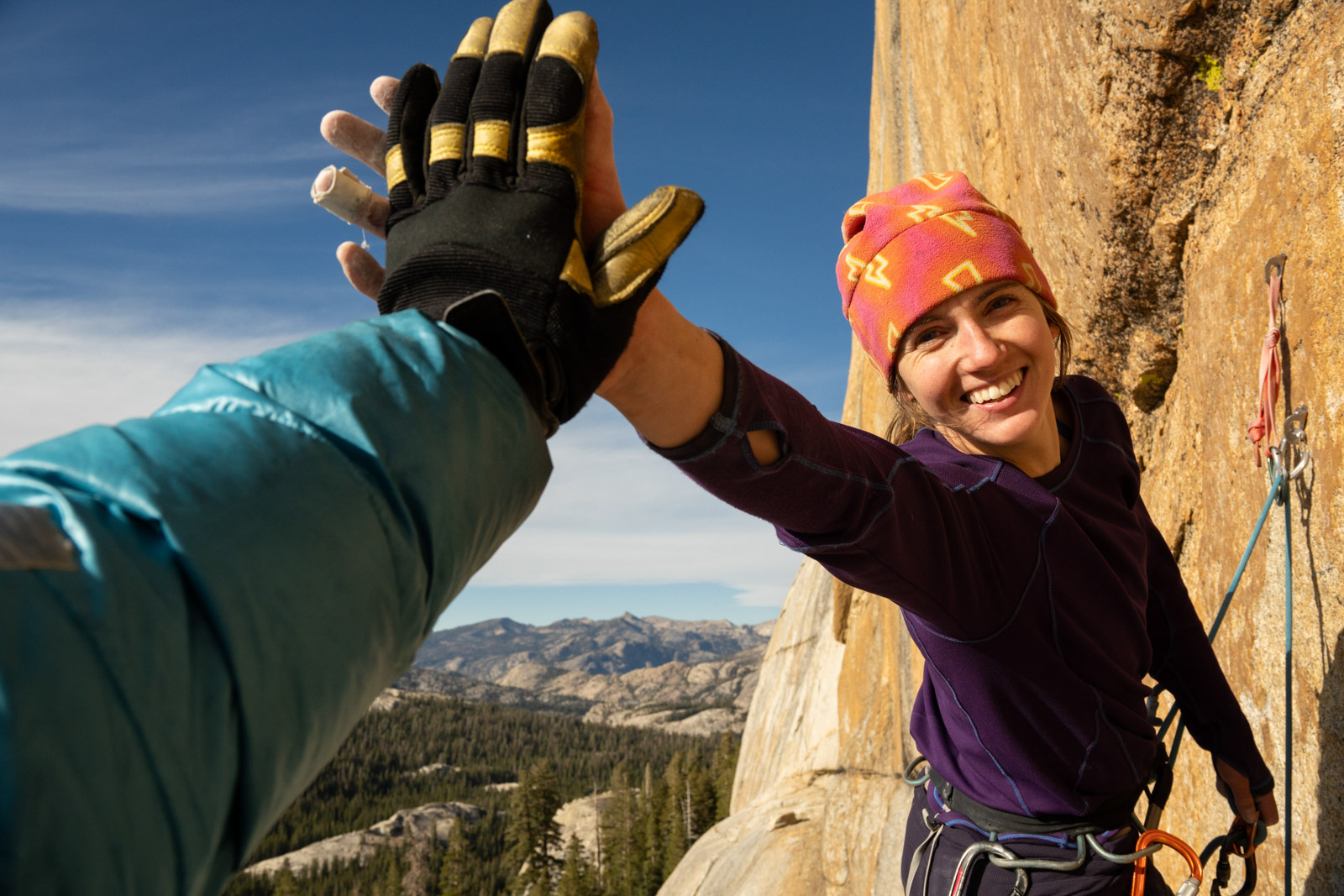 High five on a Yosemite climb